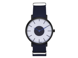 Reloj Casual Para Hombres Con Correa De Nylon Dial Redondo Cuarzo Azul Real