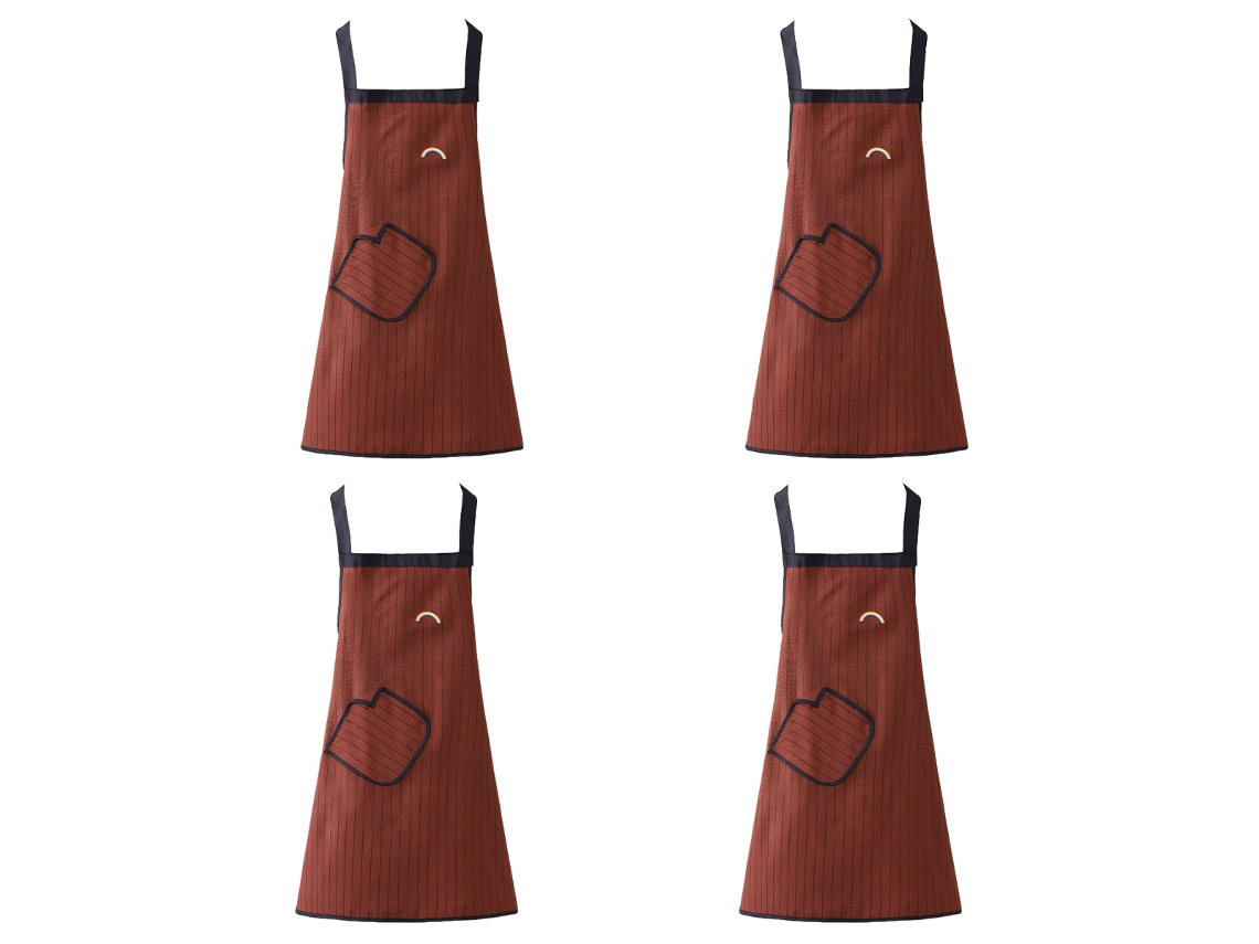 Delantal De Algodón Femenino Para Cocina, 4 Piezas, Moda, Para Trabajo En Restaurante, Para Cocinar