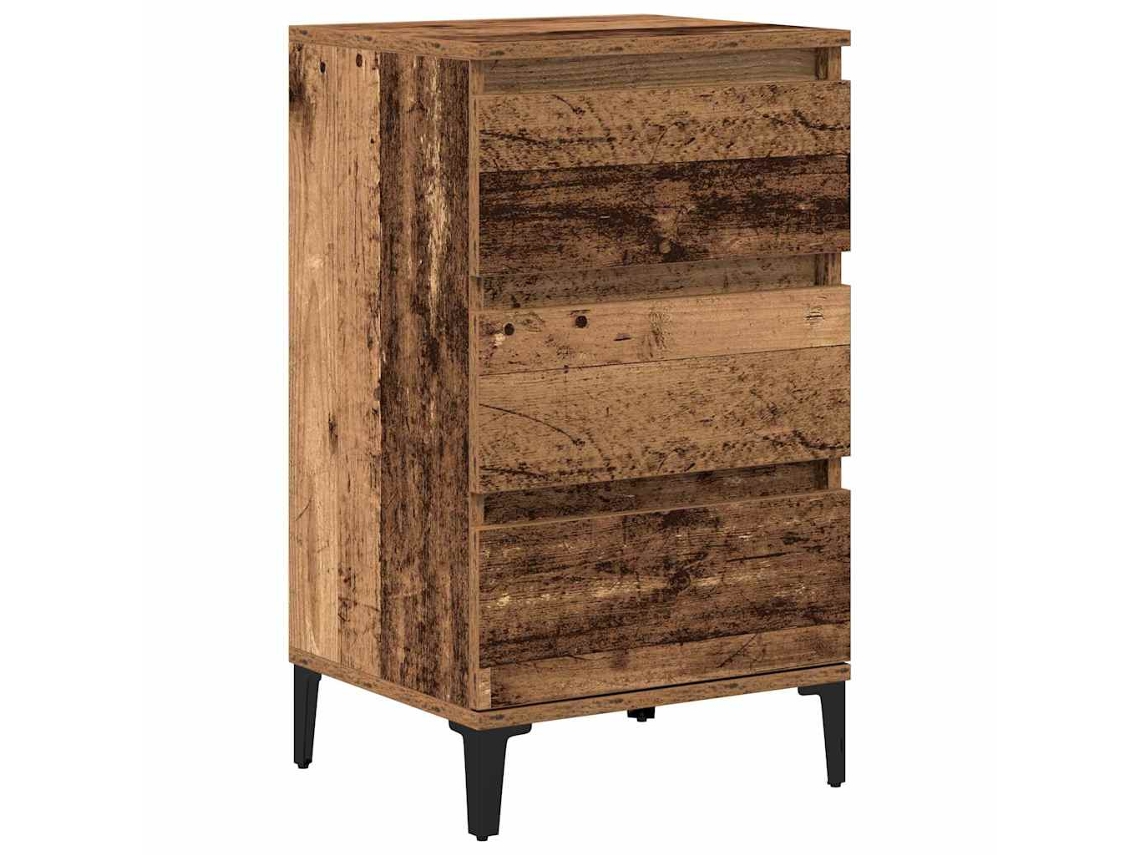 Mesita de noche antigua de madera con cajón MAISON EXCLUSIVE 45x35x44 cm