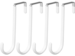 Ganchos De Pared Blancos De 8 Piezas Para Toallas, Batas De Baño Y Bolsos - Estante De Almacenamiento Para Baño