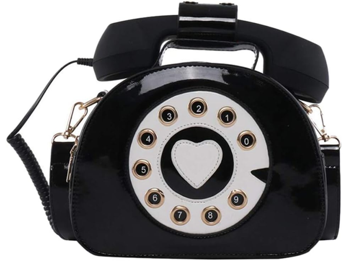 Bolso De Hombro Retro Con Forma De Teléfono Para Mujer.