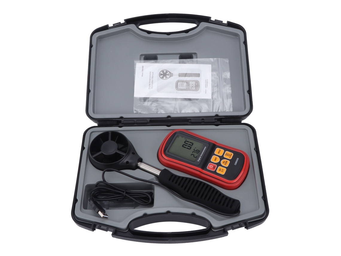 Anemómetro Multifuncional Gm8909 Con Pantalla Digital Y Almacenamiento De Datos, Medidor De Velocidad Del Viento Portátil De Alta Precisión.