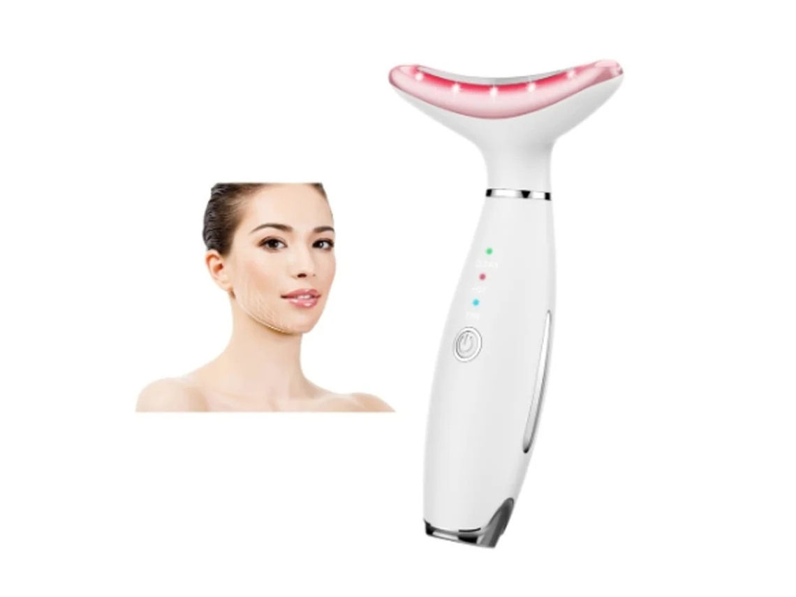 Masajeador facial de triple acción para lifting facial y de cuello, dispositivo de belleza para rejuvenecimiento de la piel, color blanco Yizhood