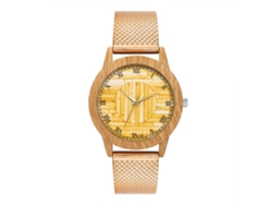 Reloj De Pulsera Unisex De Cuarzo Con Correa De Silicona, Esfera Grande, Números Romanos, Oro Rosa.