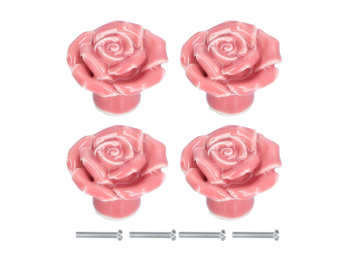 4 juegos de lámparas colgantes modernas de cerámica rosa para gabinete