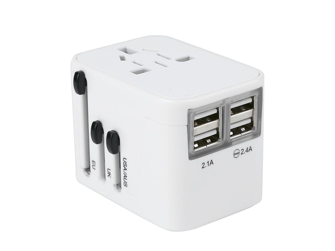 Adaptador De Enchufe Con Carga Usb, Conversión Universal Para Cargador De Viaje De Ee.uu., Reino Unido, Ue Y Australia