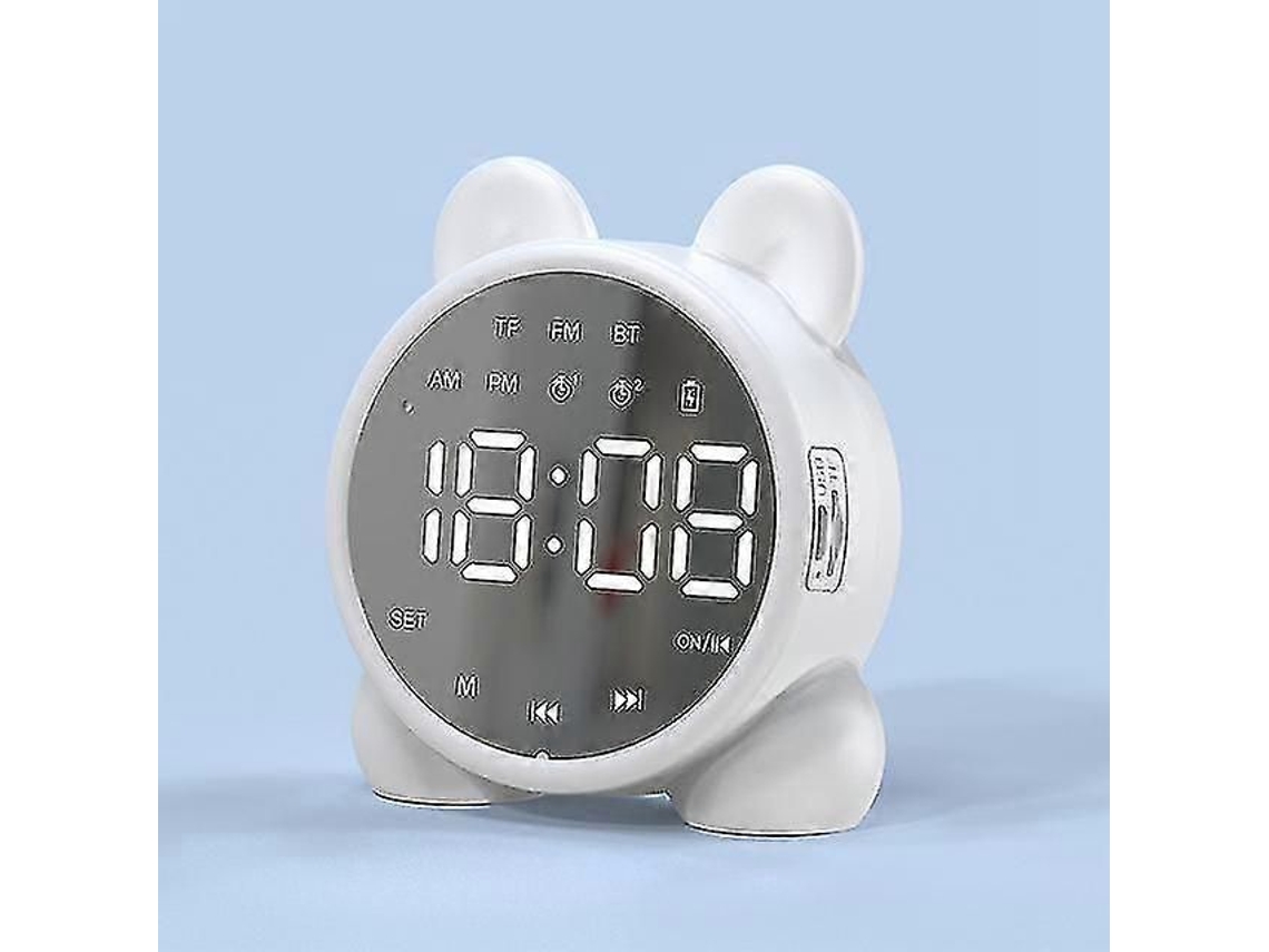 Bluetooth Espelho Relógio De Mesa Alarme Infantil