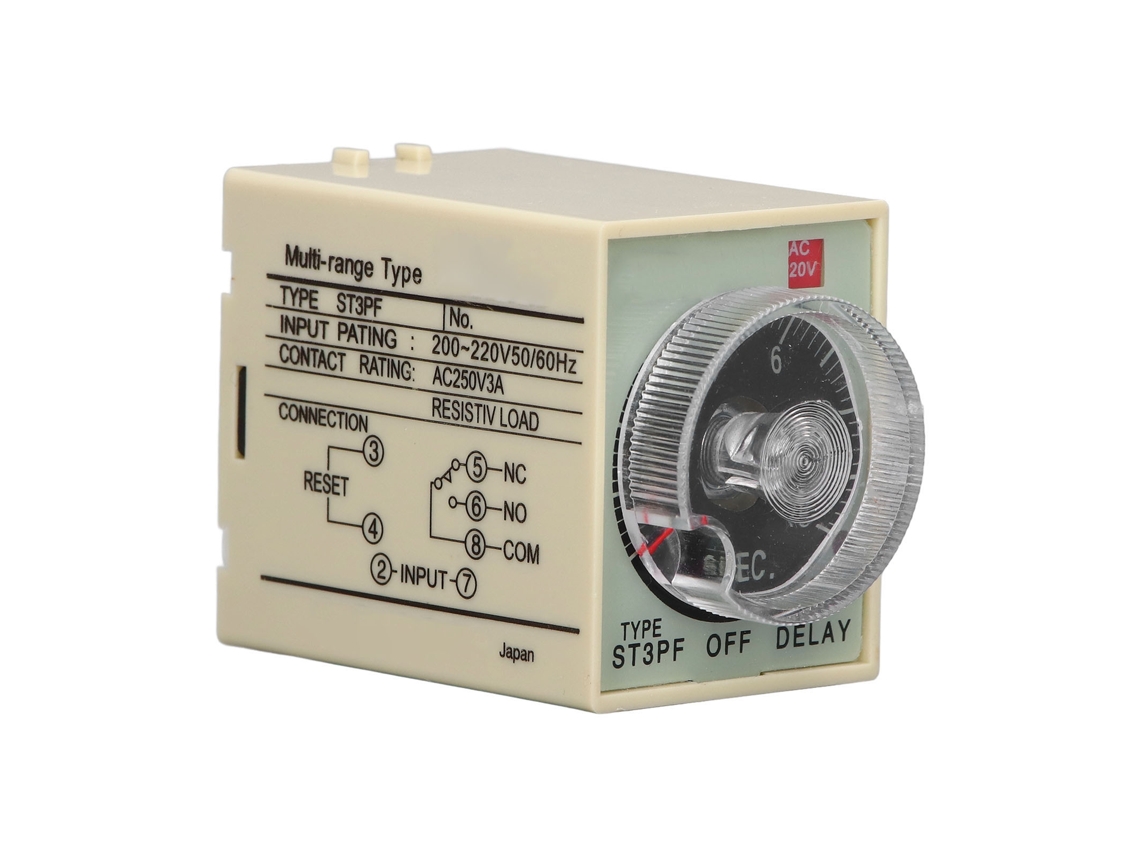 Relé Temporizador Mini St3pf De 0-10 Segundos Con Cubierta De Abs, 220 V, Duradero Y Fácil De Instalar.