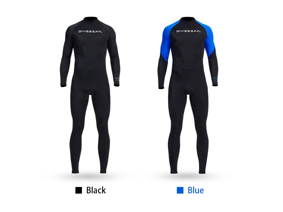 Traje De Baño De Manga Larga Para Hombre Con Cremallera En La Espalda, De Secado Rápido, Para Deportes Acuáticos.