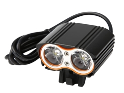 Luz Frontal Bicicleta 2000lm Aluminio Negro Yizhood