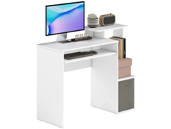 Estantes Para Escritorio Multimedia , Cesta Para Teclado De Tablet, Tablero De Partículas Gris Y Blanco.