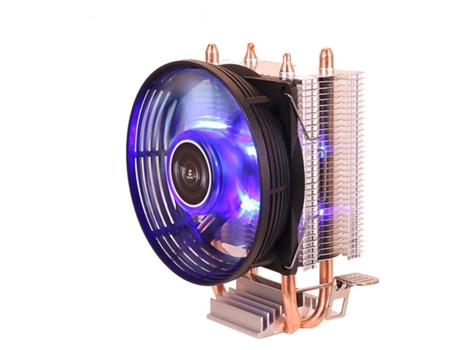 Cooler SLOWMOOSE CPU de Enfriamiento con 3 Pinos para Intel Quiet Ventilador Radiador (Lámpada Azul)