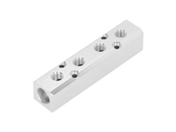 2026velora-bloque Distribuidor Neumático Manifold Con Entrada G1/2 Y Salidas G1/4 Splitter 30x30mm Sy30‑02‑4f