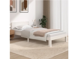 Estructura De Cama Sin Colchón Madera De Pino Blanco 100x200 Cm