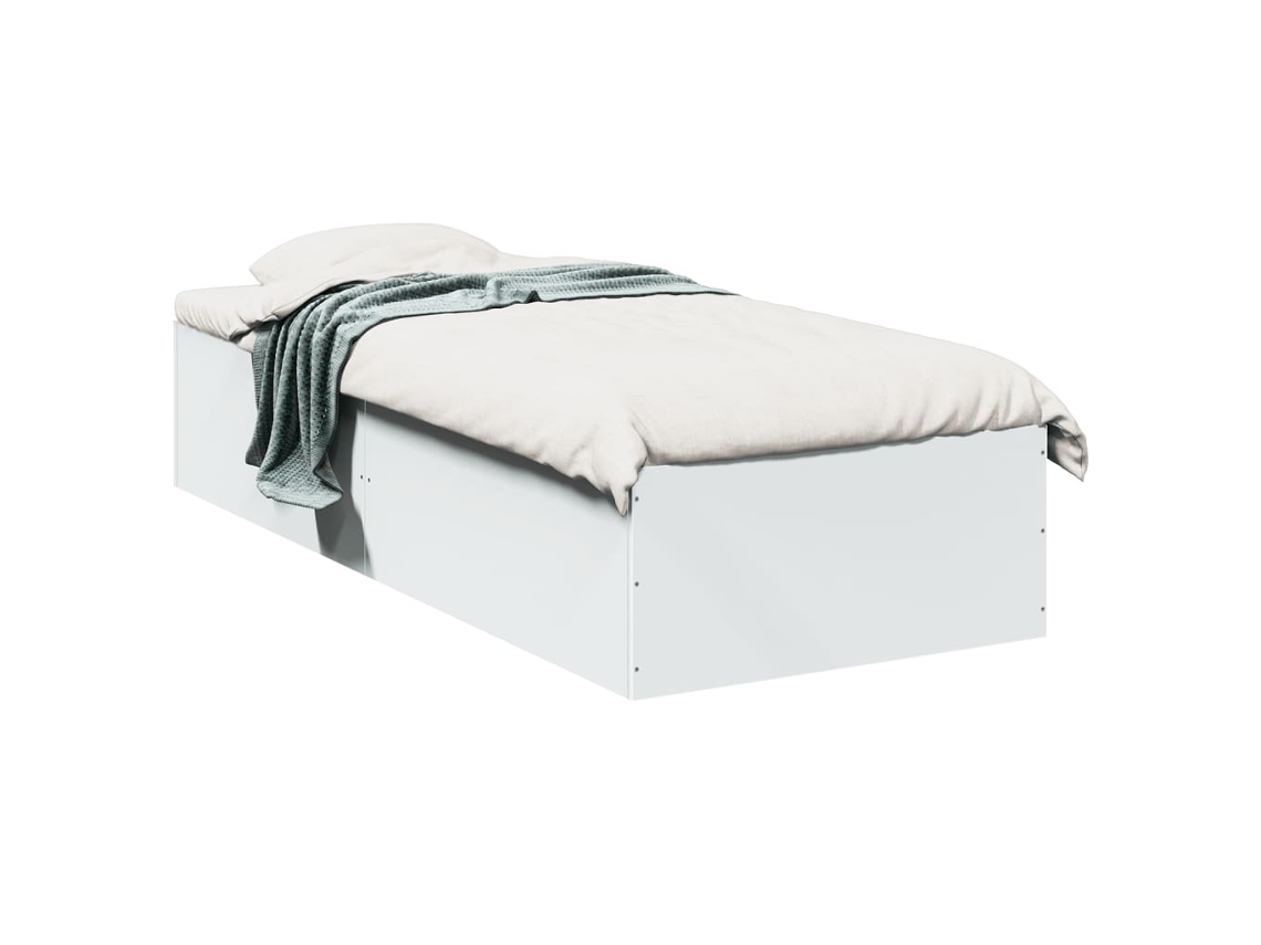 Maison Exclusive - Estructura De Cama Madera De Ingeniería Blanca 90x200 Cm