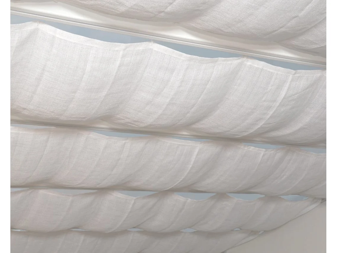 Cortinas para cubrir pérgola Canopia - 3X9,7 m Blanco