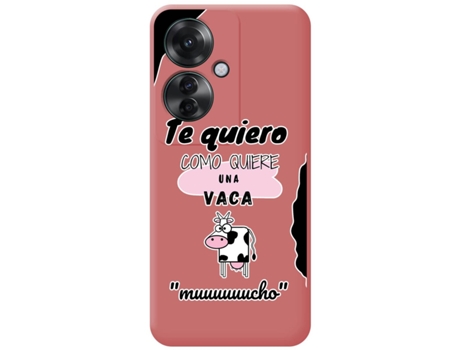 Funda Diseño Vaca para Oppo Reno 11F 5G TUMUNDOSMARTPHONE Rosa