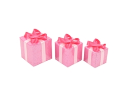 Rebe-3pcs Cajas Miniaturas Decorativas Estilo Cute Escala 1/12 Material Papel Diy Conjunto De Figuras De Paquetes De Navidad Para Decoración Festiva