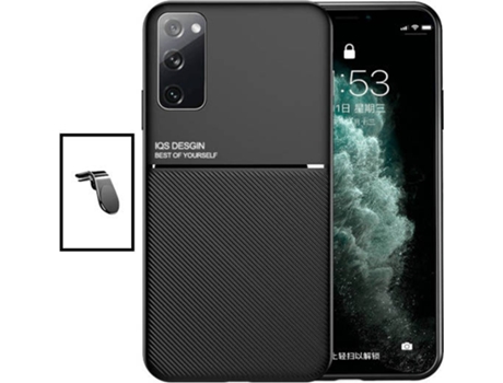 Kit Carcasa Magnetic Lux + Soporte Magnético L Safe Driving para Samsung Galaxy S20 FE 2022 PHONECARE Negro