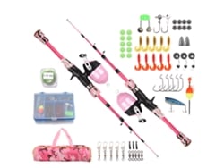 Kit De Caña Y Carrete Para Niños, Caña Telescópica 1.5m Con Carrete Spincast, Anzuelos, Lures Y Bolsa De Transporte