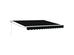 Maison Exclusive - Toldo Retráctil Negro 350 X 250 Cm Tela