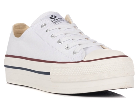 Zapatillas Tribu Con Plataforma VICTORIA (Lona-Blanco-40)