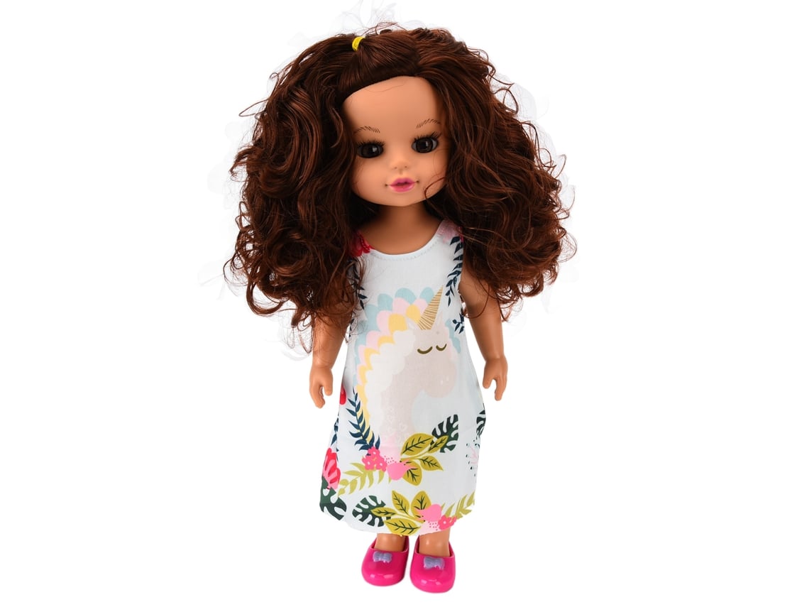 Ats-muñeca Niña Blanca De 14 Pulgadas Con Moda Removable, Muñeca Realista Cute Juguete De Vinilo Regalo De Cumpleaños Para Niños