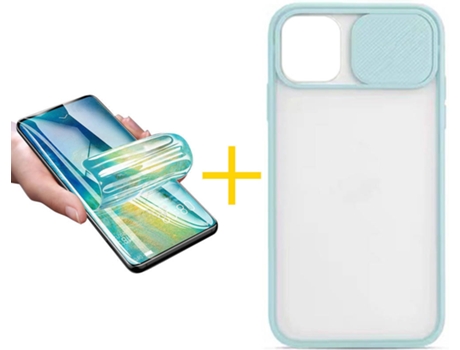 Carcasa + Protector de Pantalla para iPhone 12 Pro ACCETEL Verde Agua