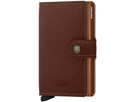Cartera Miniwallet Saffiano Caramel