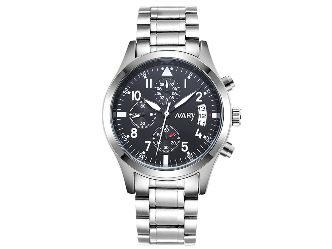 Reloj De Pulsera Hombre Analógico De Cuarzo Estilo Moderno Resistente Al Agua Con Correa De Acero