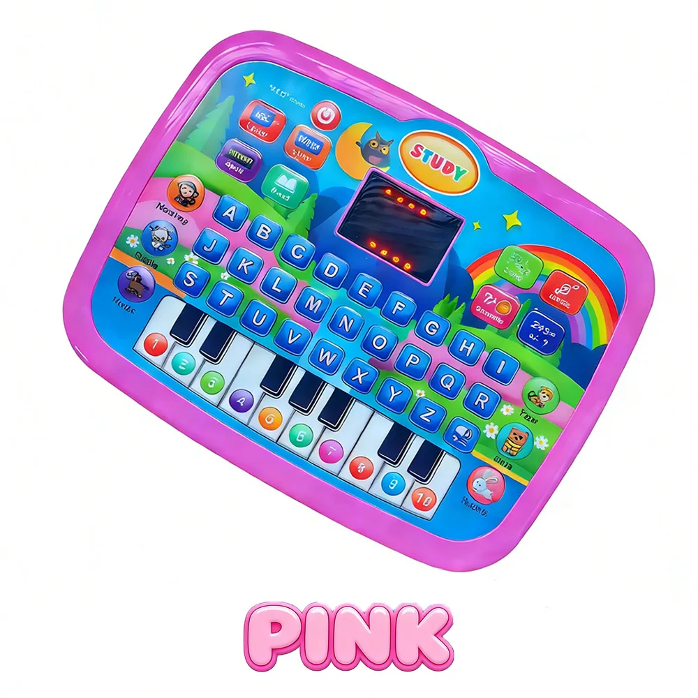 Máquina Educativa Multifuncional para Aprendizagem Infantil, Incluindo Funções de Letras, Números e Música. MDUG (rosa)