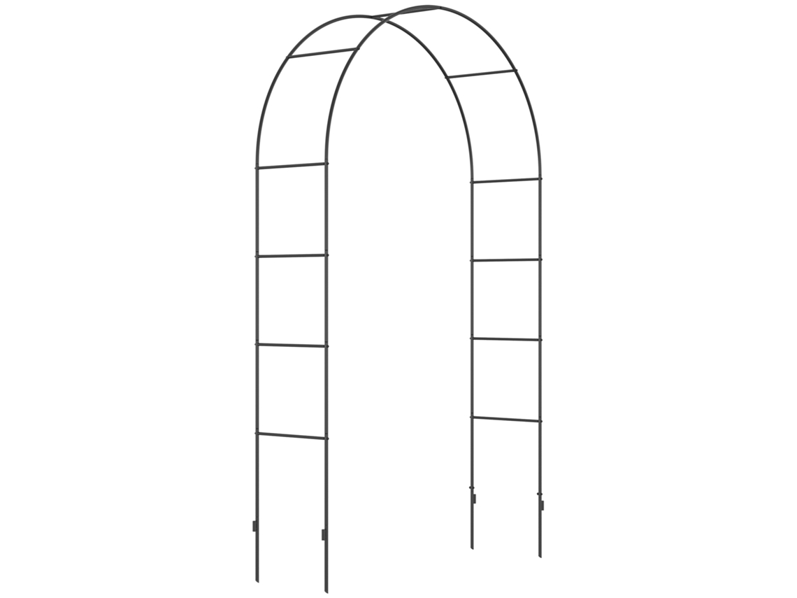 Arco Metálico Para Rosas, Jardín Y Plantas Trepadoras, Negro, 140x40x240cm