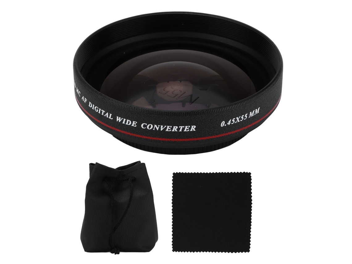 Filtro ultrafino de gran angular de 0,45 x 55 mm para Nikon y Canon
