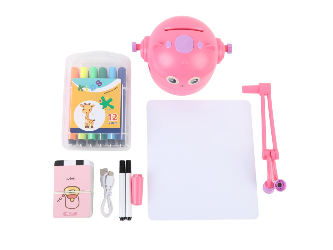Robô De Desenho Inteligente Para Crianças Interativo Educativo Brinquedo De Aprendizagem De Arte Rosa