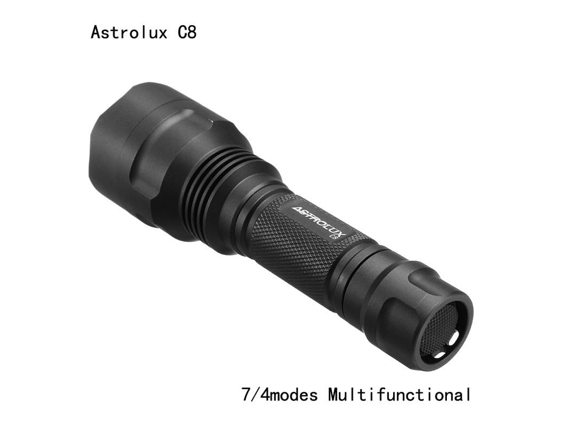 Linterna táctica EDC LED 3a-astrolux C8 XP-L Hi de 1300 lúmenes, 7/4 modos, con controlador A6, 18650