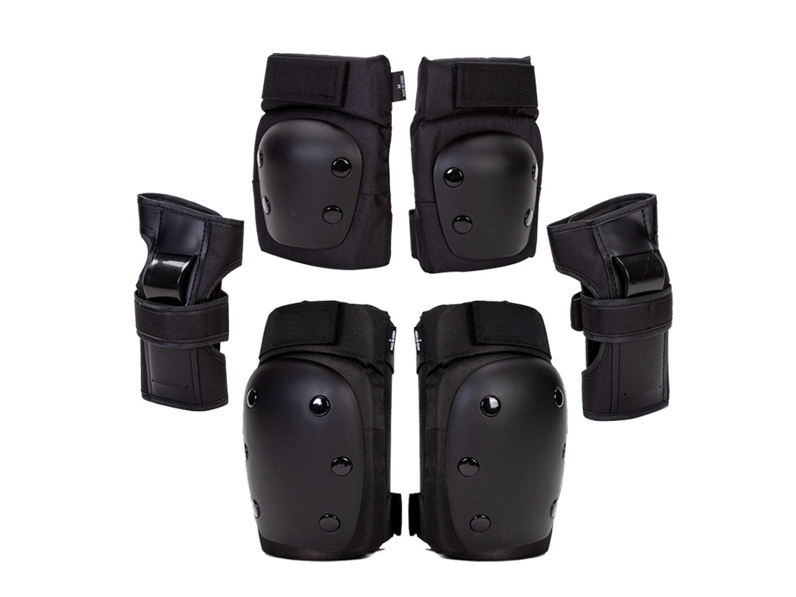 YUYSAN Conjunto de Equipo de protección para esquí y Snowboard Engrosado de Seis Piezas para Adultos y niños Talla L para 59-75 kg Negro