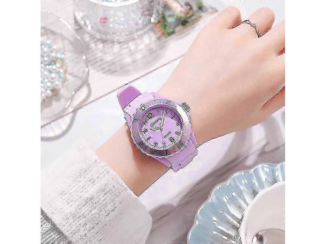Reloj deportivo analógico unisex, colorido, con bisel, tamaños 25 y 26 GOKOCO