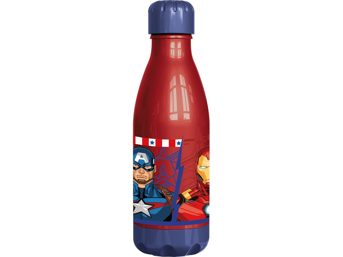 Botella De Agua The Avengers Cz11265 Uso Diario 560 Ml Rojo Plástico