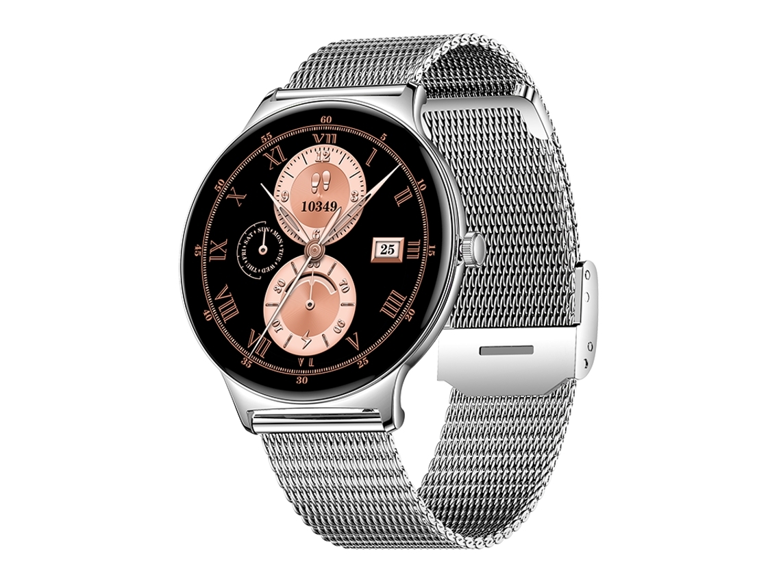 Reloj Inteligente Ultrafino para Mujer para Deportes al Aire Libre Diseño Moderno Notificaciones Inteligentes y Monitoreo de Salud Plata YEMAESRE