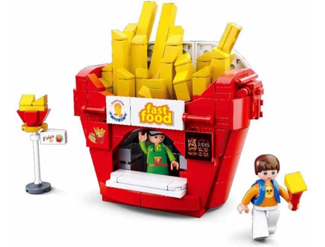 Blocs de Construcción SLUBAN Patatas Fritas Kioske Alimentación 320 Pzs (Edad Mínima: 6 Años - 33 x 23,7 x 6,7 cm)