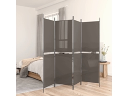 Separador LOVELY HOME con 5 Paneles de Tela Antracita (250 x 200 cm)