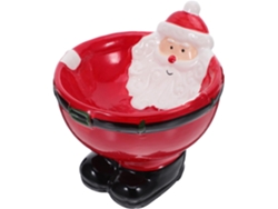 Bol De Cerámica Con Pie De Papá Noel, Dulces Festivos