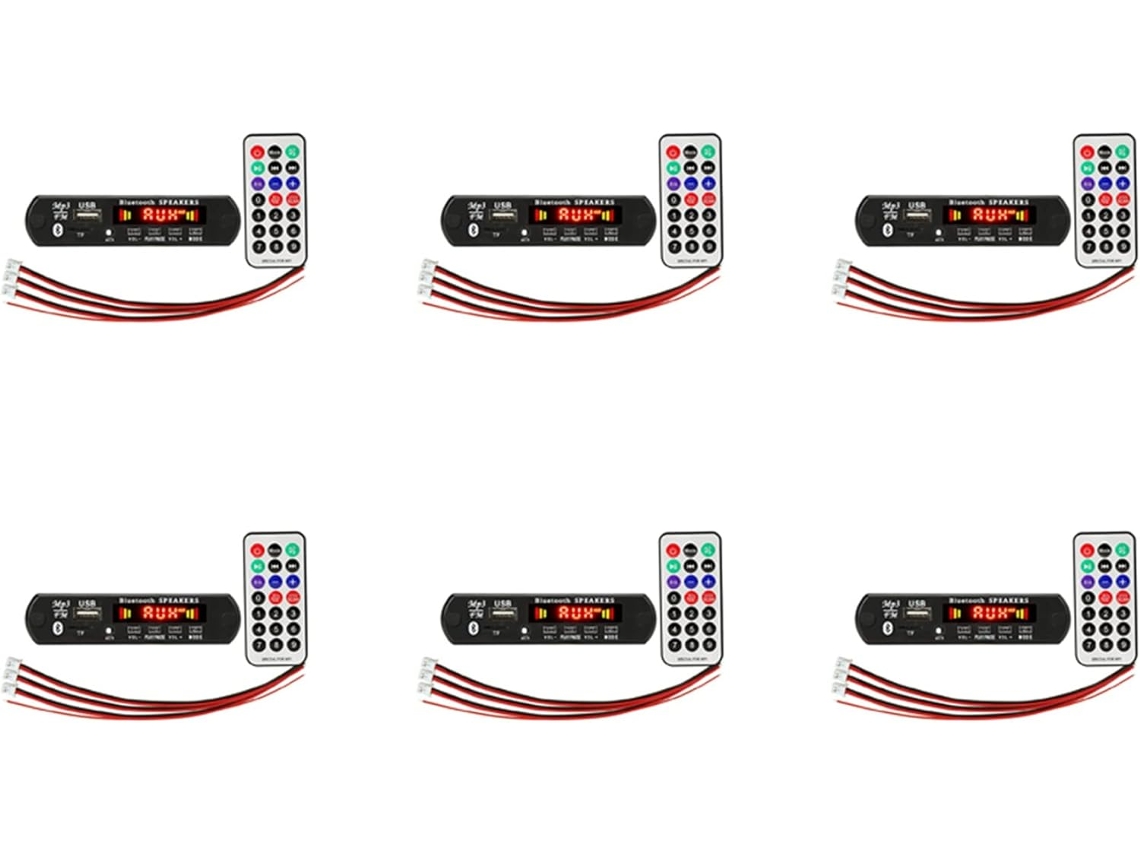 3 Amplificadores Bluetooth 5.0 De 2 X 3 W Con Decodificador De Tarjeta Para Reproductor Mp3