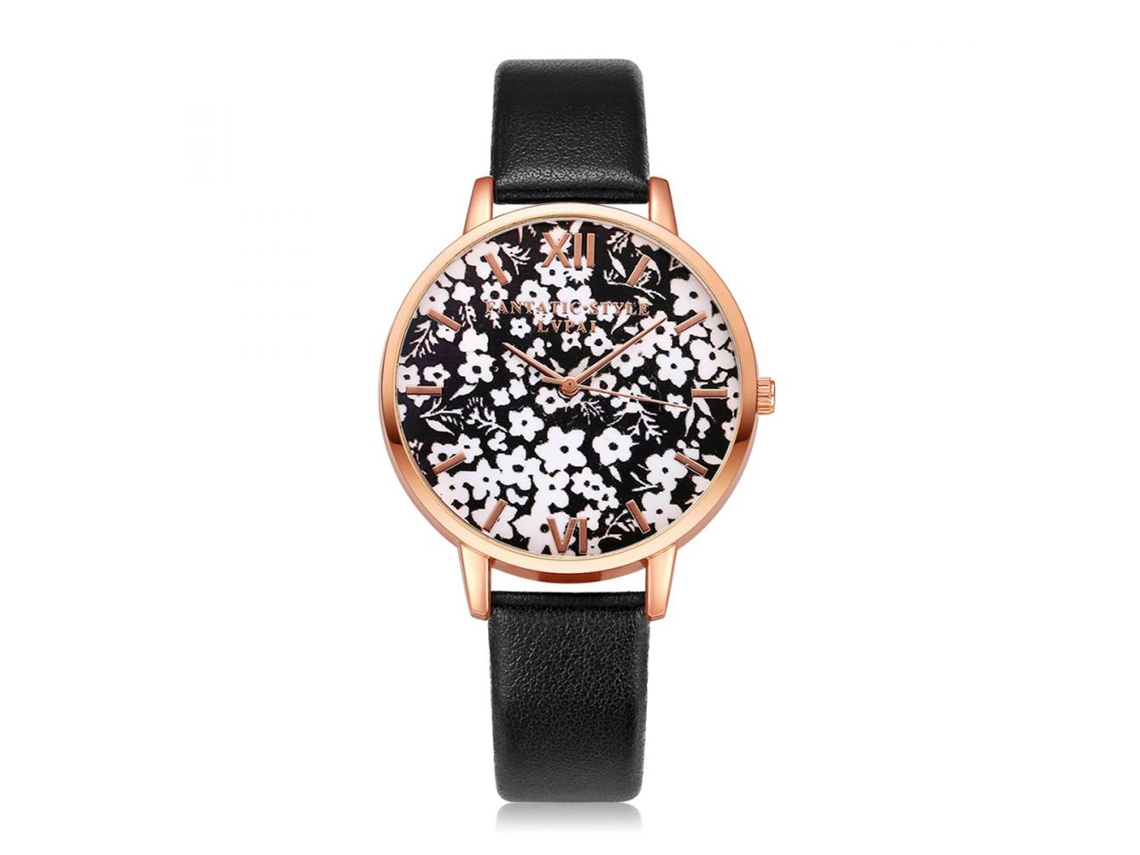 Reloj De Pulsera De Cuarzo Para Mujer Con Correa De Pu De Diseño Exquisito (verde)