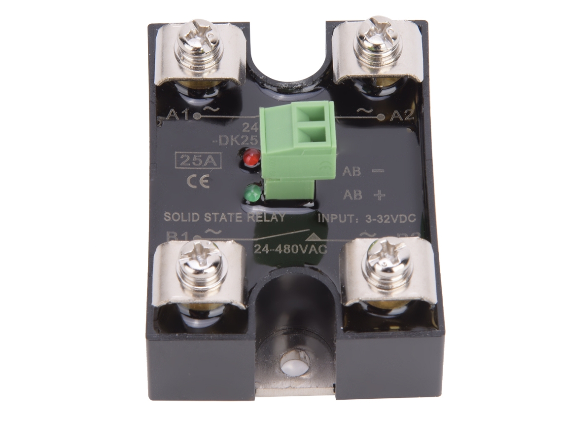 Relé De Estado Sólido Berm Dk25da, Control Cc, 2 Canales, Ca 24-480 Vca, 25 A, Monofásico.