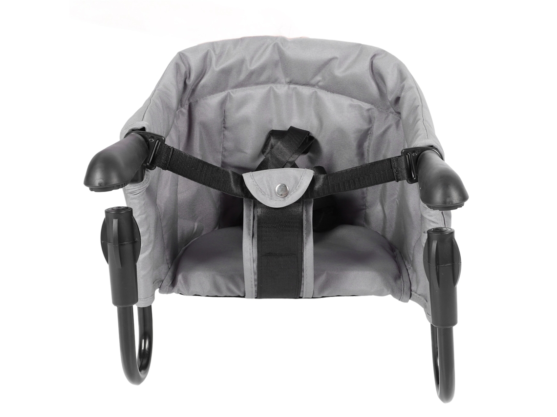 Correa portátil para bebé con clip y gancho para silla o mesa de transporte.