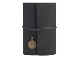 Cuaderno de cuero sintético con elementos de reloj de bolsillo retro y hebilla, interior reemplazable para escribir en Kofihety