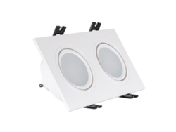 Foco Downlight Cuadrado Basculante GU10 6W Corte 75x150 mm PC