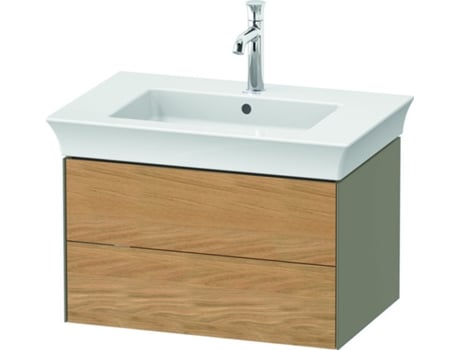 DURAVIT White Tulip, mueble de baño colgado en la pared, ancho 684 x fondo 458mm, con 2 cajones, con tecnología tip-on, WT43410