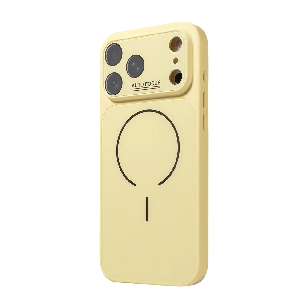 (iphone 13 Pro, Amarillo) Funda Protectora Magnética Magsafe Para Iphone, Compatible Con Carga Inalámbrica.